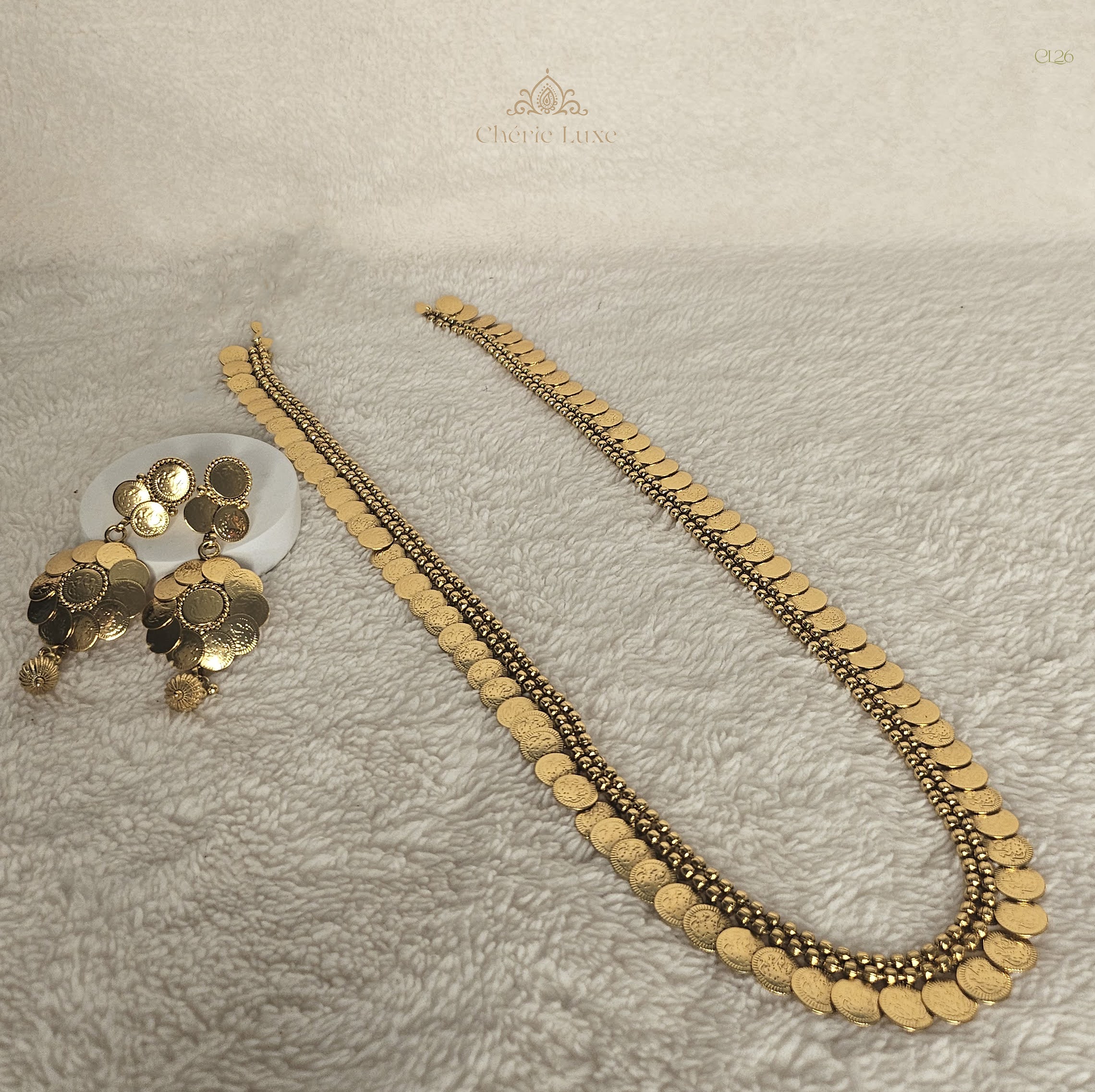 Traditional Gold-Plated Kasumalai Haram Set