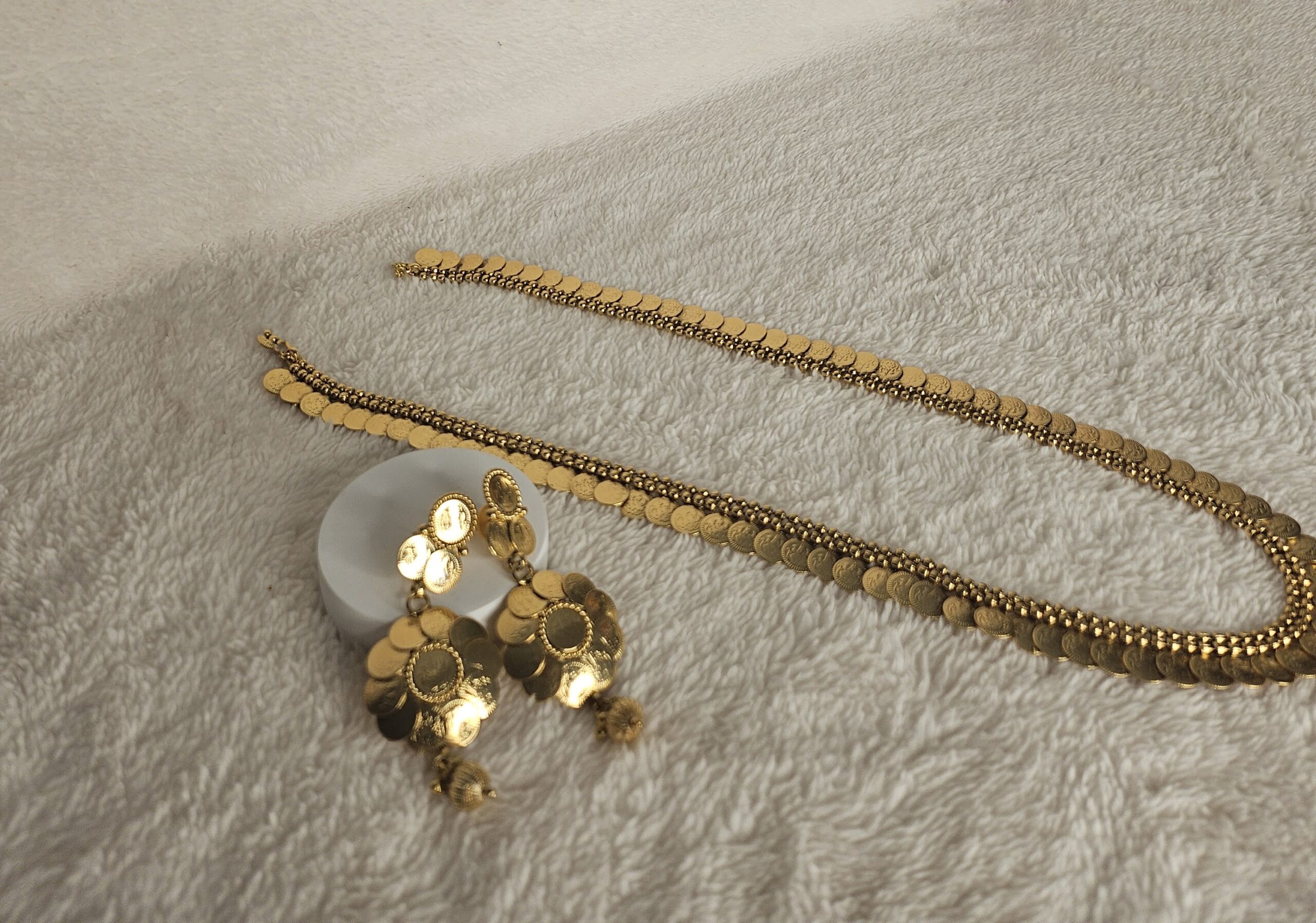 Traditional Gold-Plated Kasumalai Haram Set - Image 3