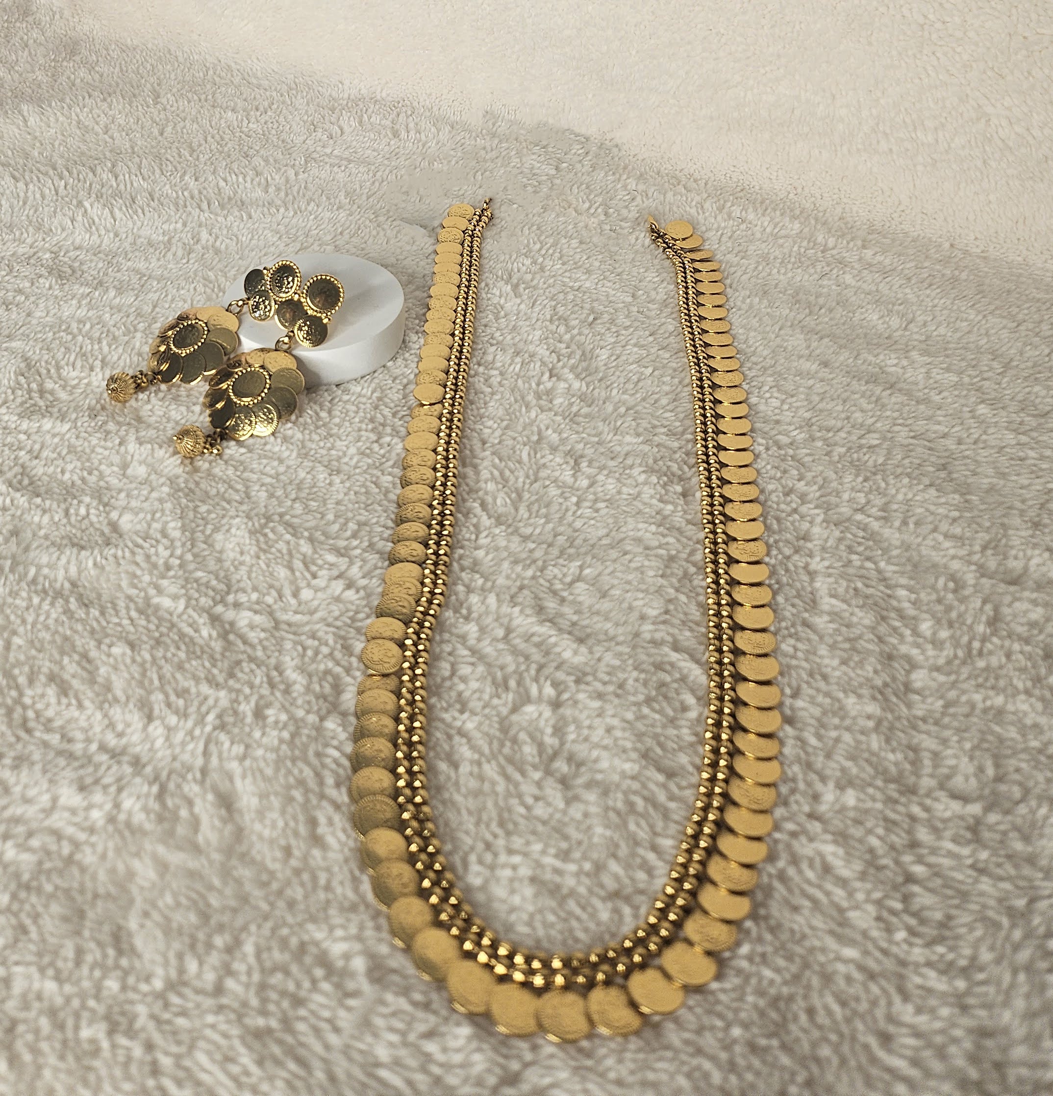 Traditional Gold-Plated Kasumalai Haram Set - Image 2