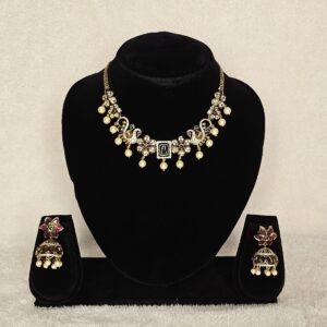 Heritage Peacock & Pearl Choker Set