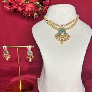 Aadya Heritage Double-Layer Necklace Set