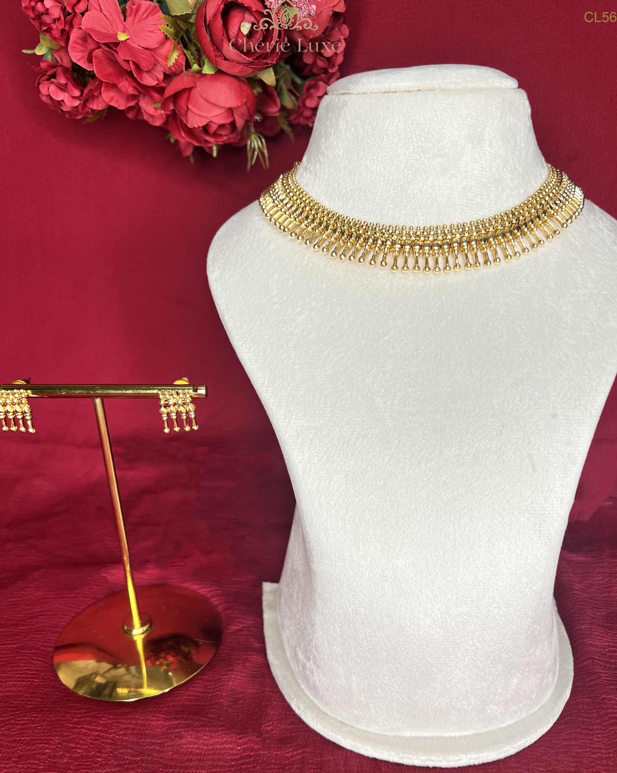 Tarini Solid Fringe Minimalist Design Choker Set