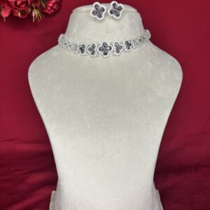 Amethyst Floral Choker Set